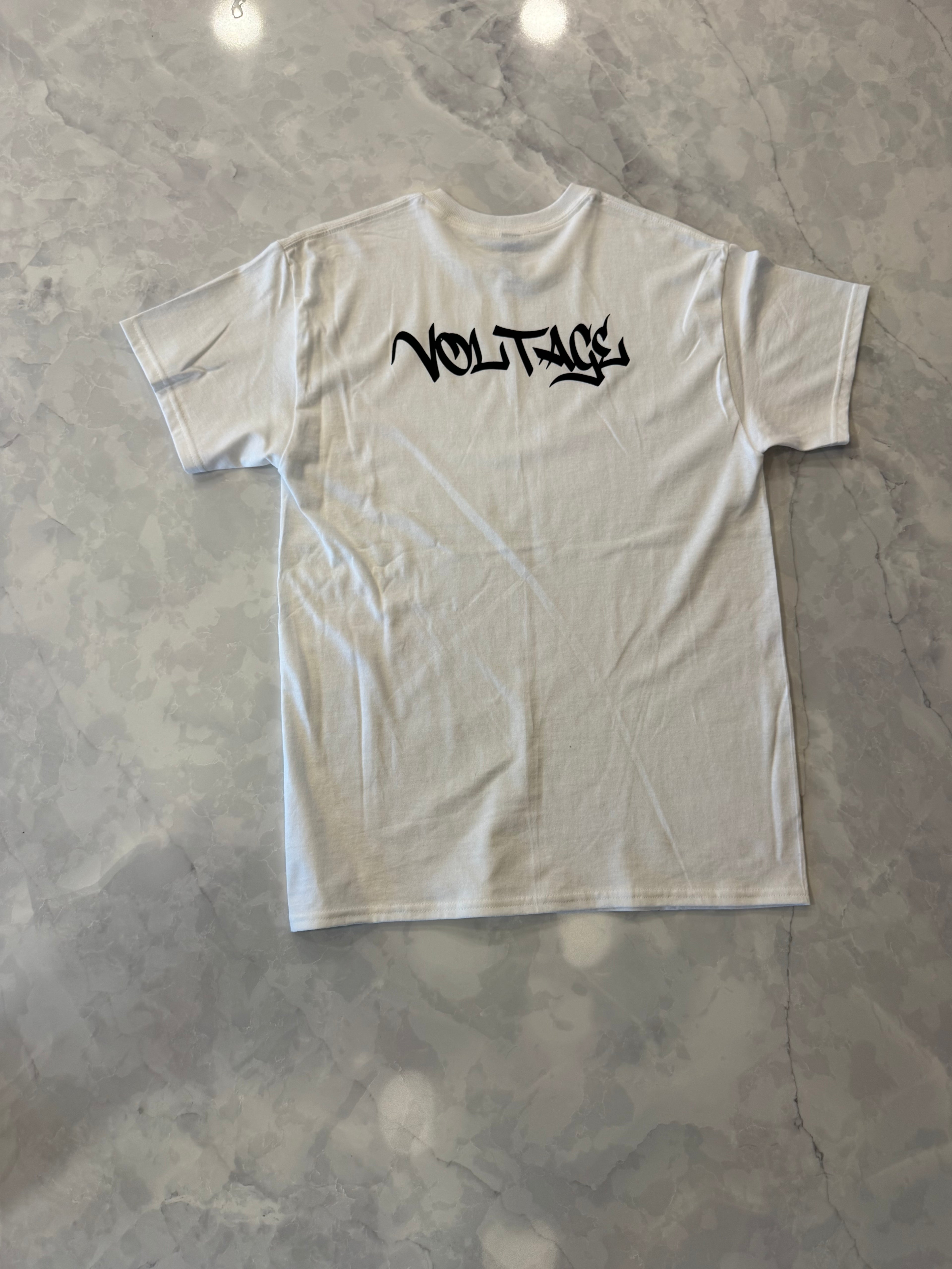 white T-shirt (you chose logo color)
