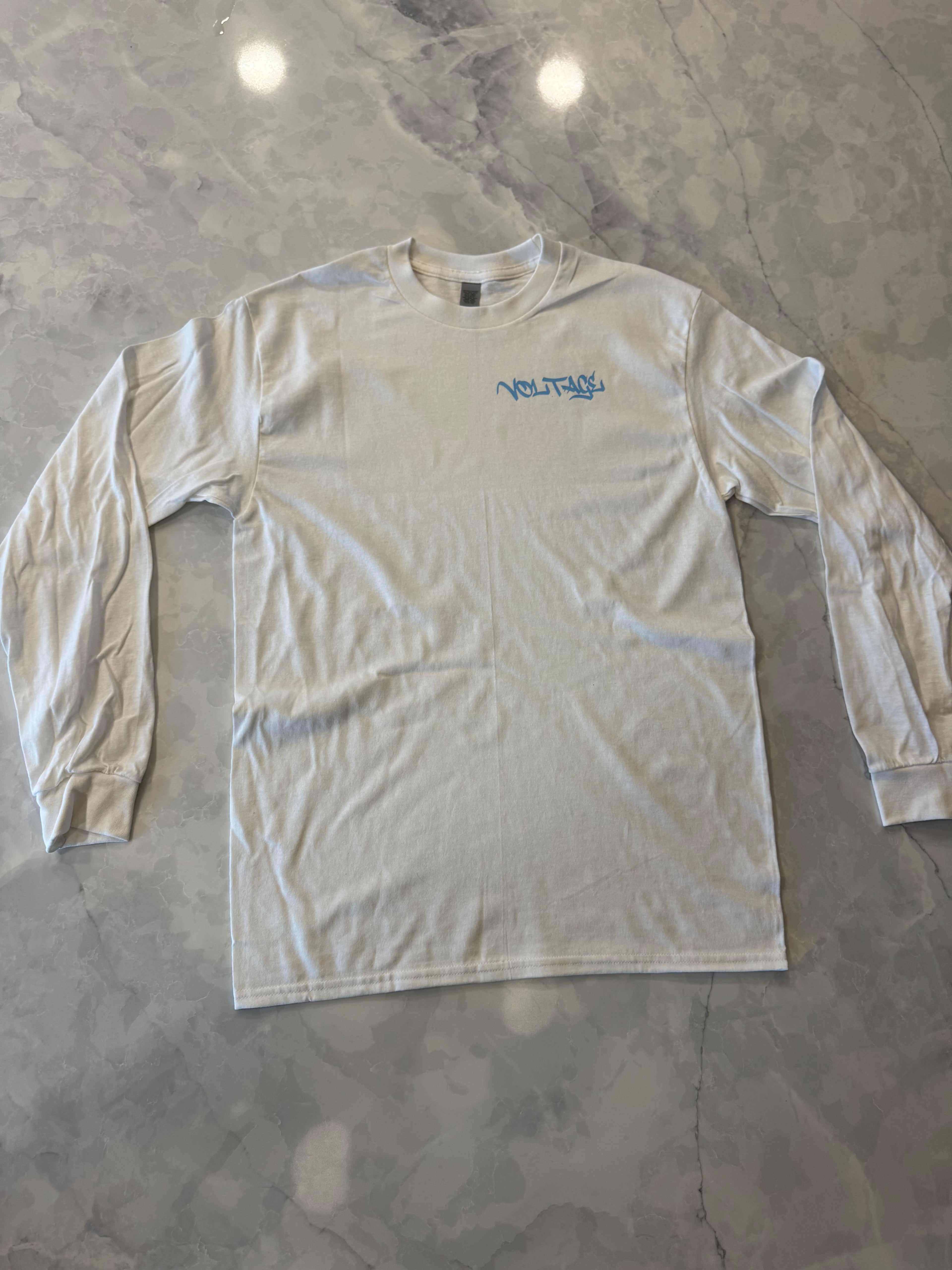 White, long sleeve (logo color added by you)