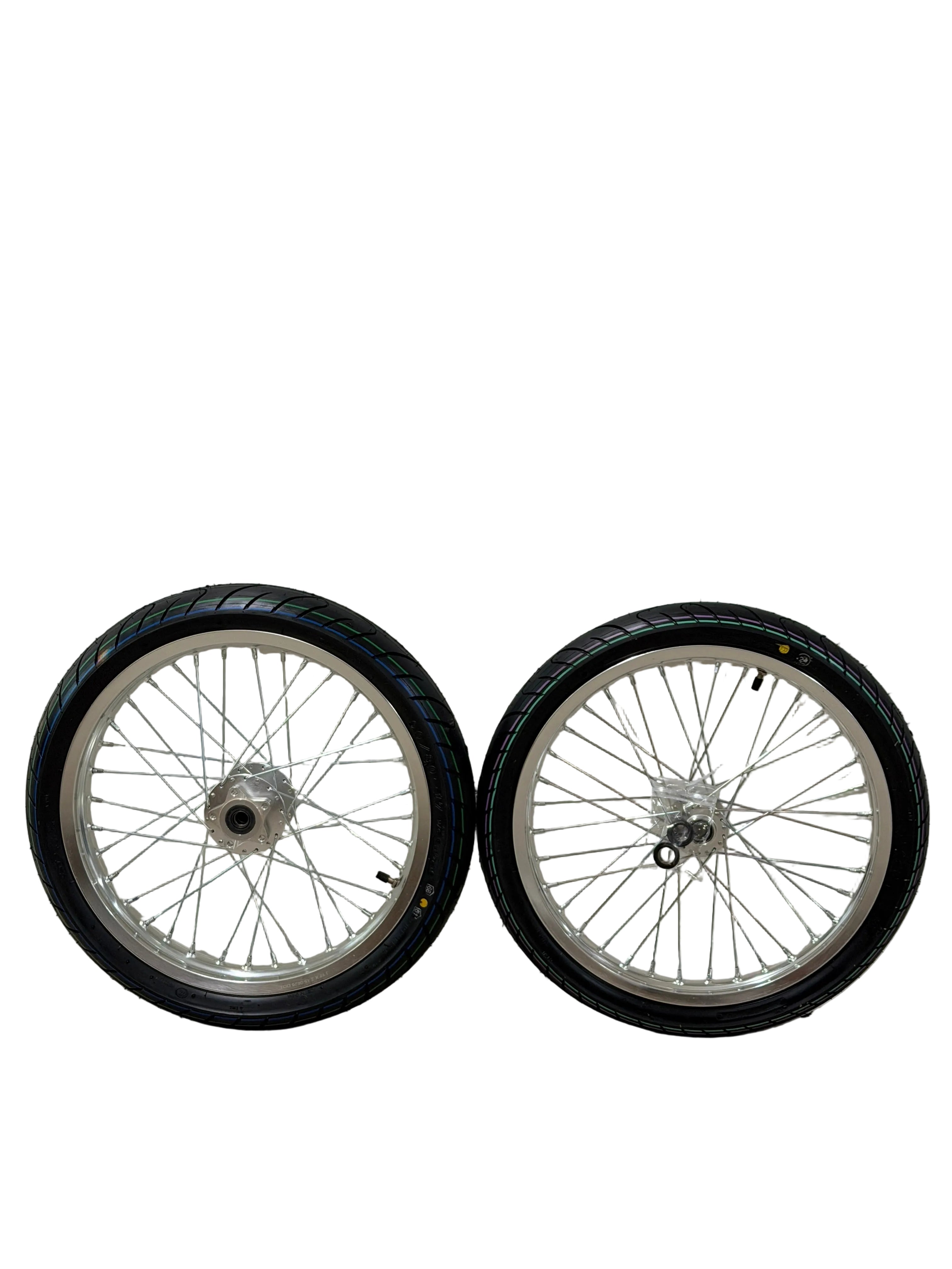 Chrome Light Bee/Eride Supermoto Wheel Set
