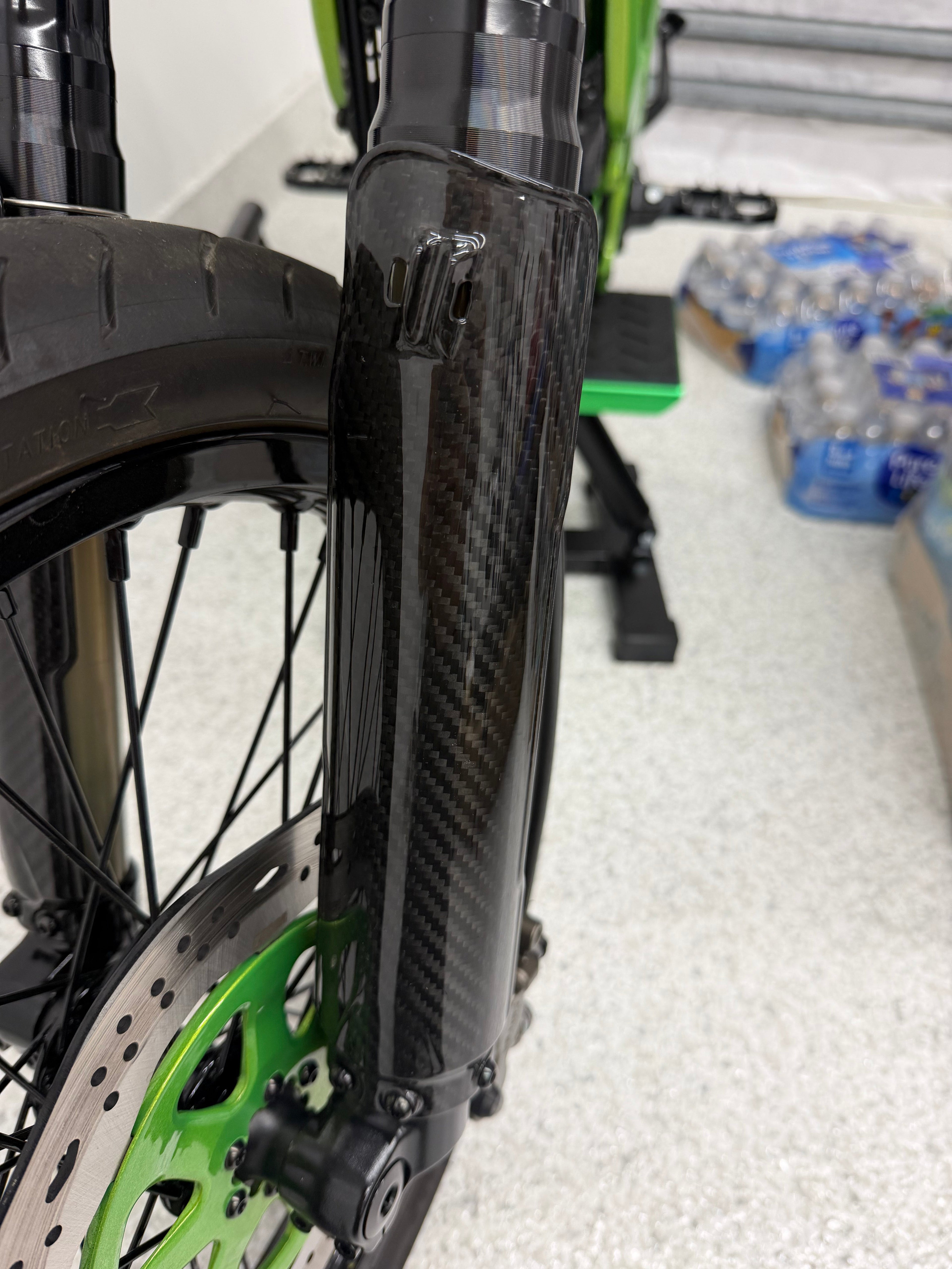 LBX Fork Guards Pair — Carbon Fiber